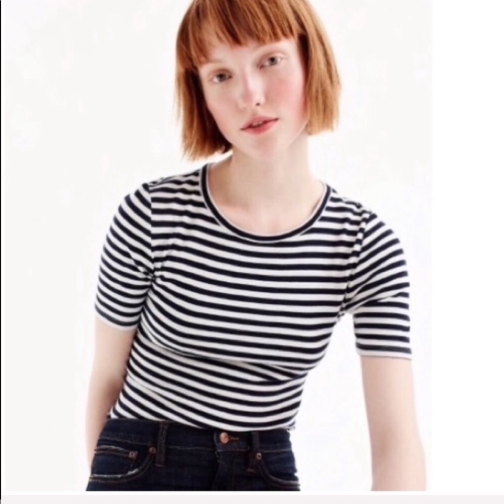J. Crew Slim Perfect T-Shirt in Striped XXS